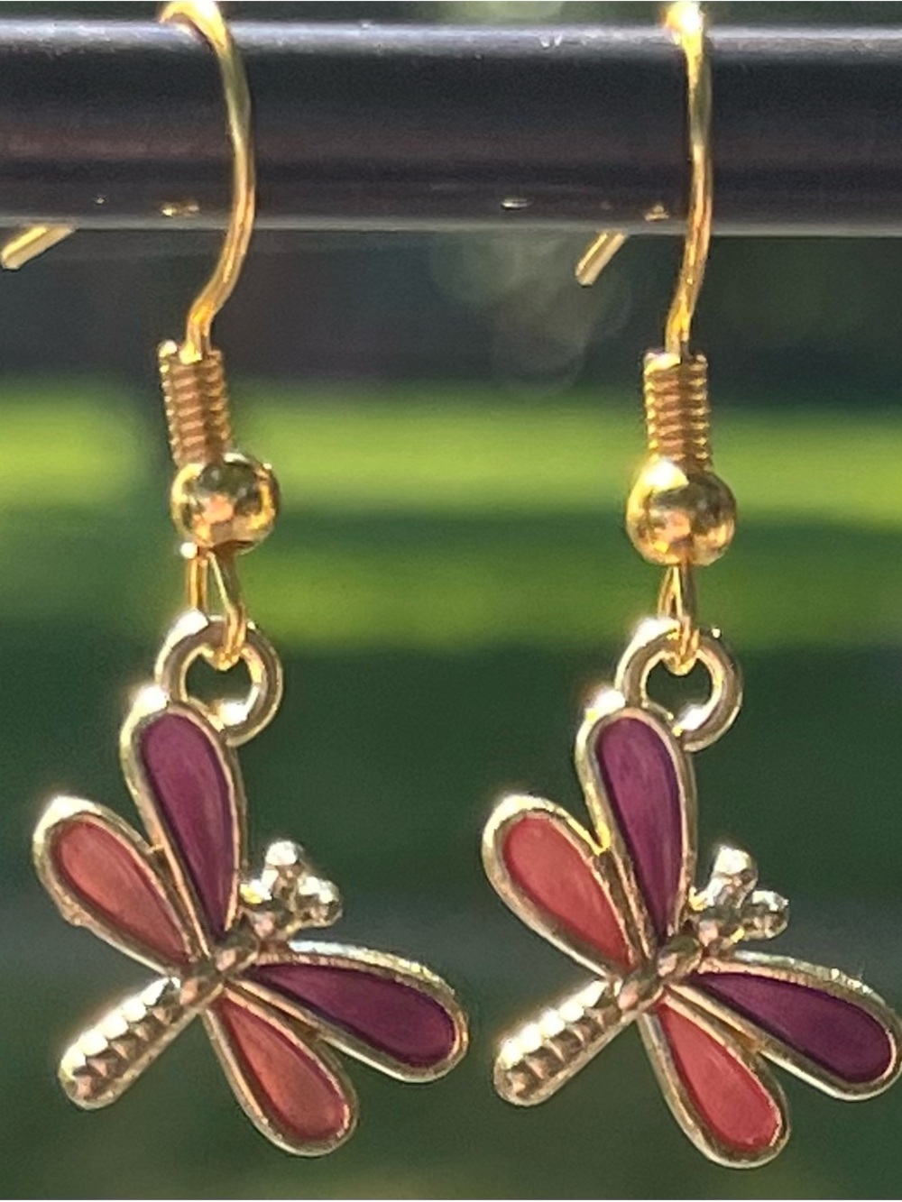 Gold Dragonfly Earrings